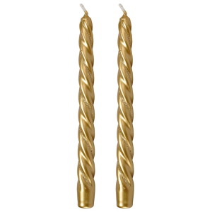 Świece Barok zdobiony złoty wzór 7 RAVI